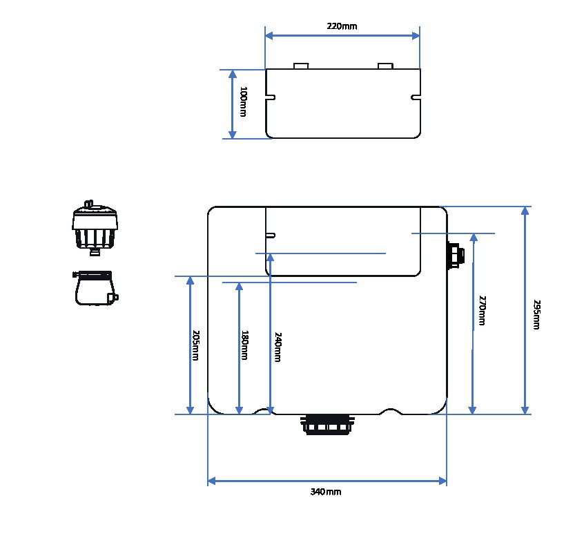 Concealed Cistern with Chrome Round Push Button – Side Inlet