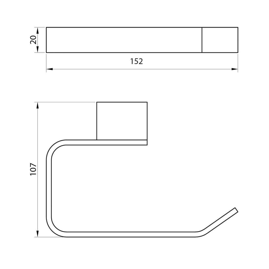 Aston Chrome Paper Holder