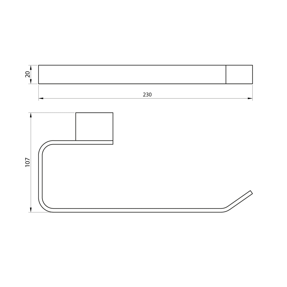 Aston Chrome towel holder