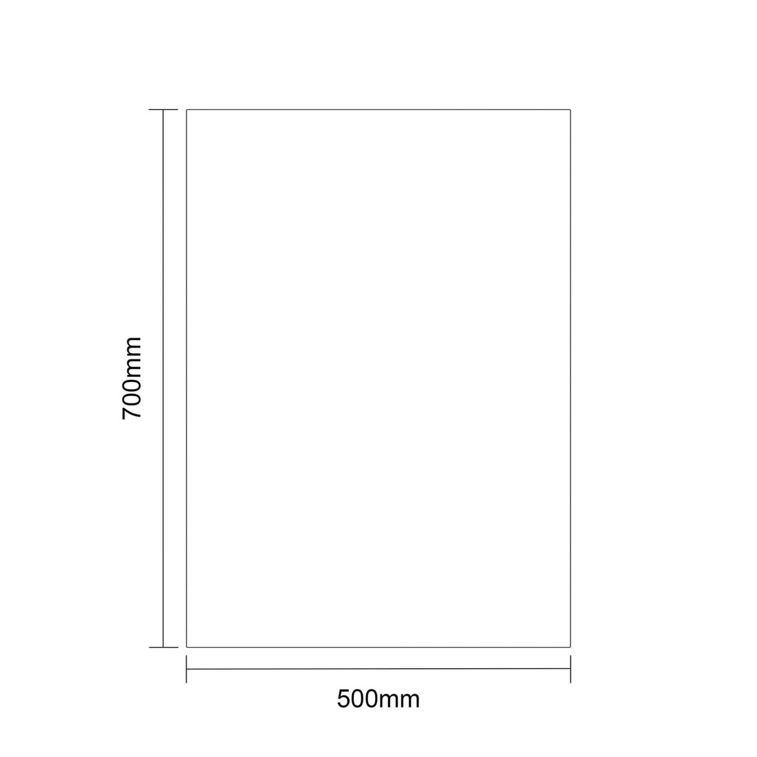 Rectangular mirror cabinet with a white frame on a white background